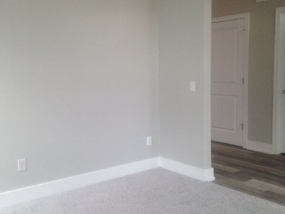 Interior Painted Room SW Repose Gray Satin Sheen