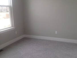 New interior painted room SW williams Repose Gray by Paradise Painting LLC